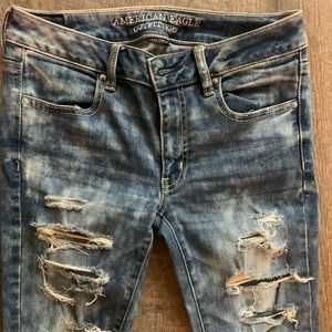 Distressed American Eagle Jeggings